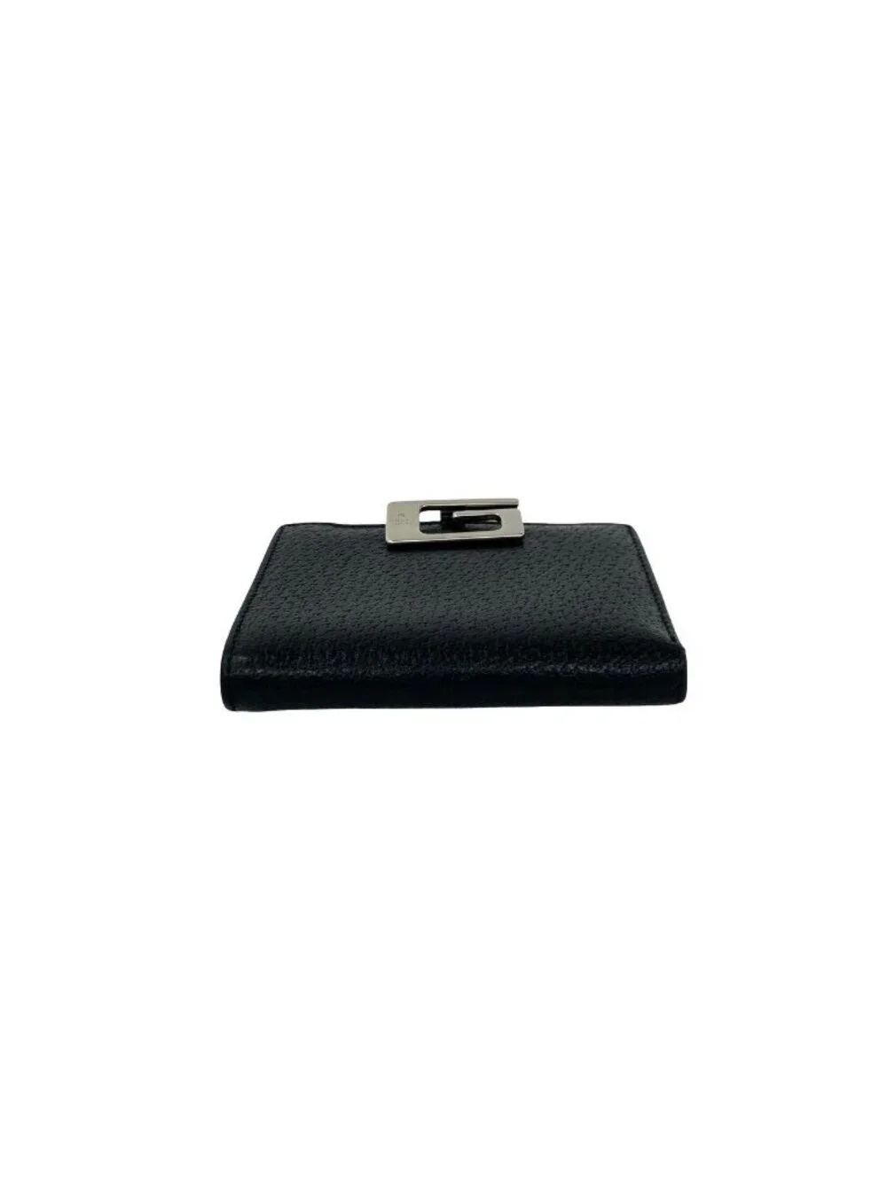 Gucci Logo Leather Bifold Wallet Mini Billfold Coin Purse Black - Picture 6 of 9